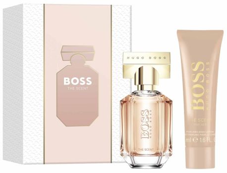 Coffret Boss The Scent for Her Printemps 2024 : Eau de parfum 30 ml + Lotion corps 50 ml