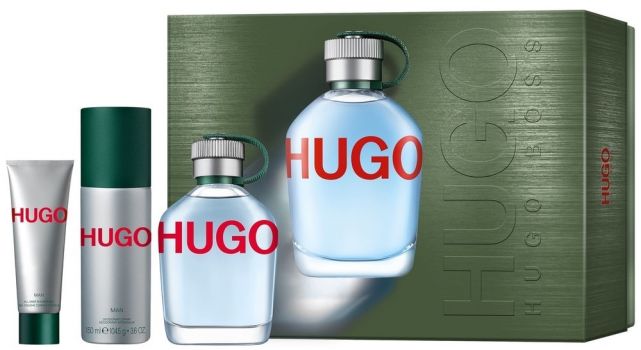 Coffret Hugo Man : Eau de Toilette 125 ml + Déodorant + Gel Douche