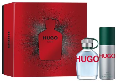 Coffret Hugo Man Noël 2023 : Eau de toilette 75 ml + Déodorant 150 ml