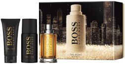 Coffret Noël Boss The Scent : Eau de toilette 50 ml + Gel Douche + Déodorant Spray  pas chère