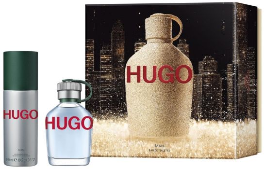 Coffret Noël Hugo Man : Eau de toilette 75 ml + Déodorant