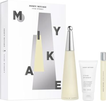 Coffret L'Eau d'Issey : Eau de toilette 100 ml + Lait corps 50 ml + Eau de toilette 10 ml