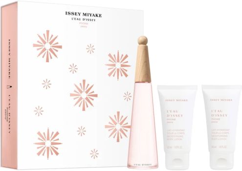 Coffret L'Eau d'Issey Pivoine Noël 2023 : Eau de toilette 50 ml + Lait corporel 50 ml + Lait corporel 50 ml