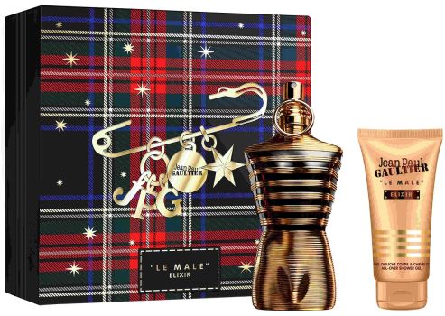 Coffret Le Mâle Elixir Noël 2025 : Eau de parfum 125 ml + Gel douche 75 ml