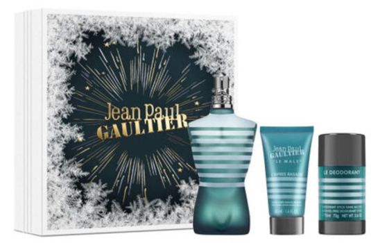 Coffret Le Mâle Noël 2023 : Eau de toilette 125 ml + Baume après rasage 50 ml + Déodorant 75 g