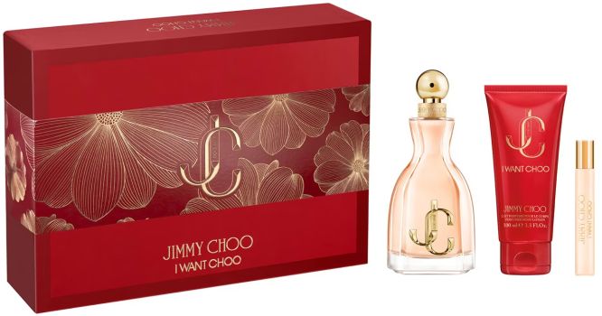 Coffret I Want Choo Fête des Mères 2024 : Eau de parfum 100 ml + Format voyage 7,5 ml + Lait corps 100 ml