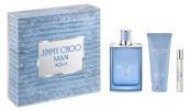 Jimmy Choo Coffret Man Aqua Noël 2023 : Eau de toilette 100 ml + Eau de toilette 7.5 ml + Gel douche 100 ml pas chers