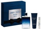 Jimmy Choo Coffret Man Blue Noël 2023 : Eau de toilette 200 ml + Baume après-rasage 100 ml + Eau de toilette format voyage pas chers