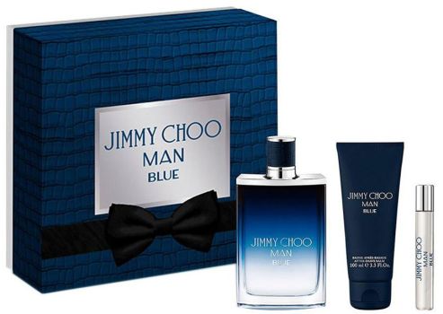 Coffret Man Blue Noël 2023 : Eau de toilette 200 ml + Baume après-rasage 100 ml + Eau de toilette format voyage