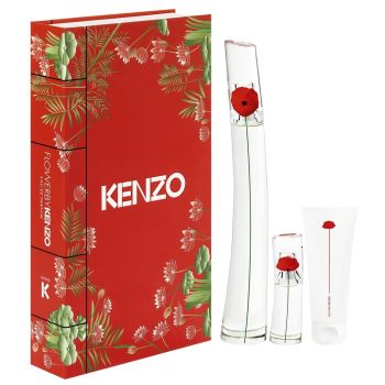 Coffret Flower By Kenzo : Eau de Parfum 50 ml + Miniature + Lait Corps