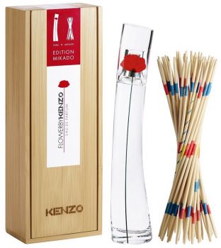 Coffret Flower By Kenzo : Eau de parfum 50ml + Jeu de Mikado + Plumier en bambou