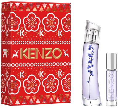 Coffret Flower by Kenzo Ikebana Indigo Noël 2025 : Eau de parfum 40 ml + Format voyage 10 ml
