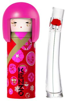 Coffret Flower by Kenzo Kokeshi Noël 2022 : Eau de parfum 100 ml + Furoshiki