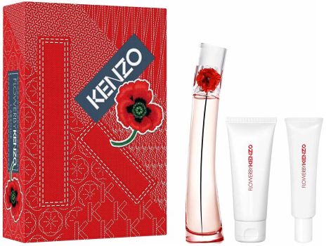 Coffret Flower by Kenzo L'Absolue Fête des Mères 2023 : Eau de parfum 50 ml + Lait corps 75 ml + Crème mains 20 ml