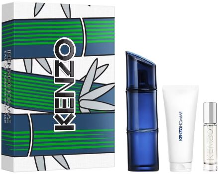 Coffret Kenzo Homme Intense Fête des Pères 2024 : Eau de toilette 110 ml + Format voyage 10 ml + Gel douche 75 ml