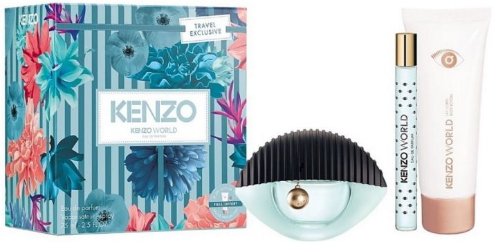 Coffret Kenzo World : Eau de Parfum 75 ml + Vaporisateur Voyage + Lait Corps 