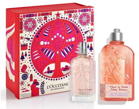 Coffret Fleurs de Cerisier Noël 2023 : Eau de toilette 75 ml + Gel douche 250 ml