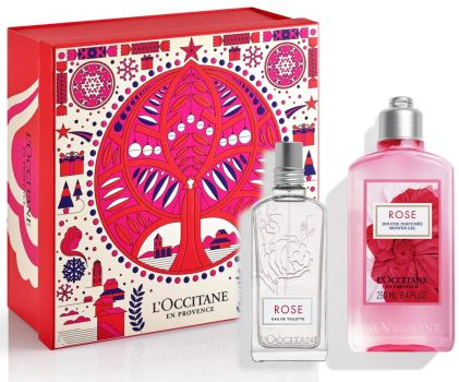 Coffret Rose Noël 2023 : Eau de toilette 75 ml + Gel douche 250 ml