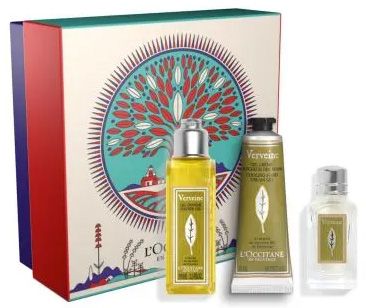 Coffret Verveine Noël 2023 : Eau de toilette 7.5 ml + Gel douche 75 ml + Crème mains 30 ml