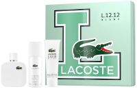 Coffret Lacoste L.12.12 Blanc : Eau de Toilette 100 ml + Déodorant + Gel Douche pas chère