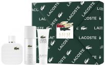 Coffret Lacoste L.12.12 Blanc : Eau de Toilette 100 ml + Déodorant + Gel Douche pas chère