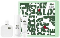 Coffret Lacoste L.12.12 Blanc : Eau de Toilette 100 ml + Déodorant + Gel Douche pas chère