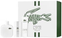 Coffret Lacoste L.12.12. Blanc : Eau de toilette 100 ml + Gel Douche + Déodorant pas chère