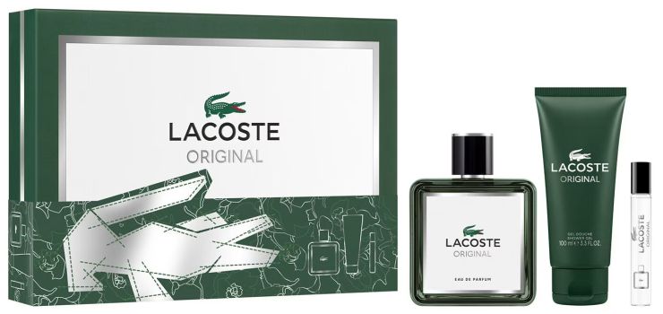 Coffret Lacoste Original Noël 2024 : Eau de parfum 100 ml + Format voyage 7,5 ml + Gel douche 100 ml