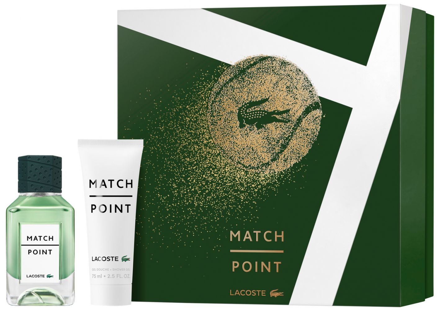 Coffret Match Point : Eau de toilette 50 ml + Gel Douche Lacoste pas cher