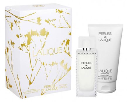 Coffret Perles de Lalique Noël 2022 : Eau de parfum 100 ml + Lait corps 150 ml