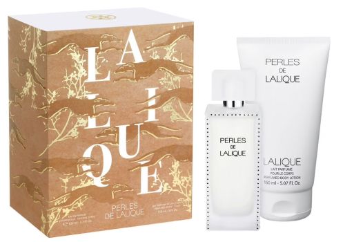 Coffret Perles de Lalique Noël 2023 : Eau de parfum 100 ml + Lait corps 150 ml