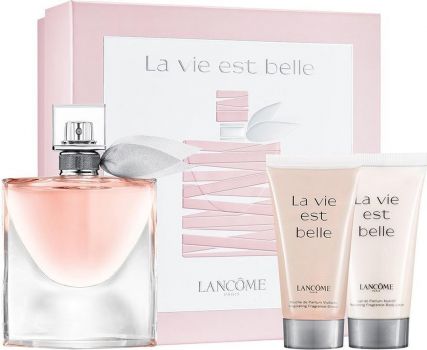 Coffret La Vie est Belle : Eau de parfum 50 ml + Lait de parfum + Douche parfum vivifiante
