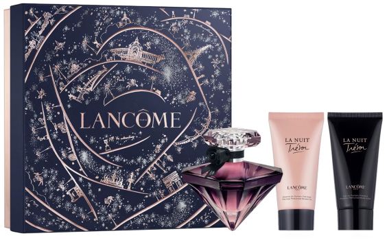 Coffret La Nuit Trésor Noël 2024 : Eau de parfum 50 ml + Lait corps 50 ml + Gel douche 50 ml