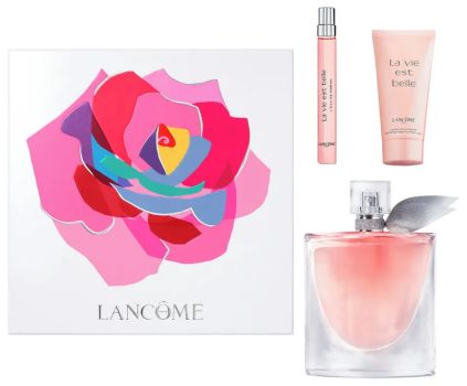 Coffret La Vie est Belle Noël 2023 : Eau de parfum 100 ml + Lait de parfum 50 ml + Eau de parfum 10 ml