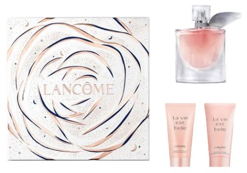 Coffret La Vie est Belle Noël 2023 : Eau de parfum 50 ml + Douche de parfum 50 ml + Lait de parfum 50 ml