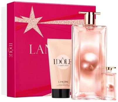 Coffret Idôle Aura 2021 Noël : Eau de parfum 50 ml + Crème corps 50 ml + Miniature 5 ml