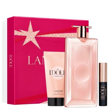 Coffret Idôle 2021 Noël : Eau de parfum 50 ml + Lait corps 50 ml + Mascara 