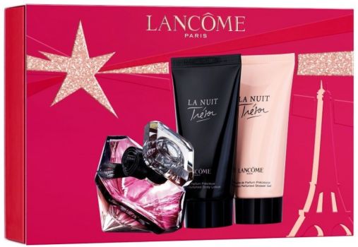Coffret La Nuit Trésor 2021 Noël : Eau de parfum 50 ml + Lait corps 50 ml + Gel douche 50 ml