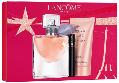 Coffret La Vie est Belle 2021 : Eau de parfum 30 ml + Lait corps 50 ml + Mini mascara