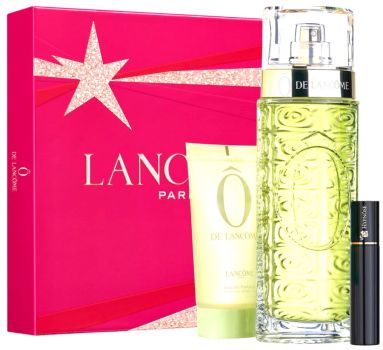 Coffret Ô de Lancôme 2021 Noël : Eau de toilette 125 ml + Gel douche 50 ml + Mini mascara 