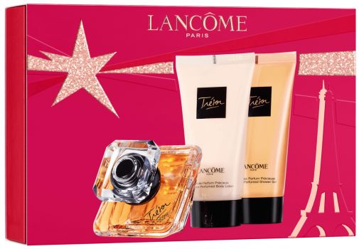 Coffret Trésor 2021 Noël : Eau de parfum 30 ml + Lotion corps 50 ml + Gel douche 50 ml