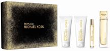 Michael Kors Coffret Sexy Amber 2024 : Eau de parfum 100 ml + Format voyage 10 ml + Lait corps 100 ml + Gel douche 100 ml pas chers