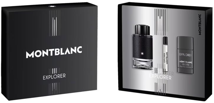 Coffret Explorer Fête des Pères : Eau de parfum 100 ml + Format voyage + Déodorant 75 g