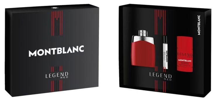 Coffret Legend Red Noël 2023 : Eau de parfum 100 ml + Déodorant 75g + Eau de parfum 7.5 ml