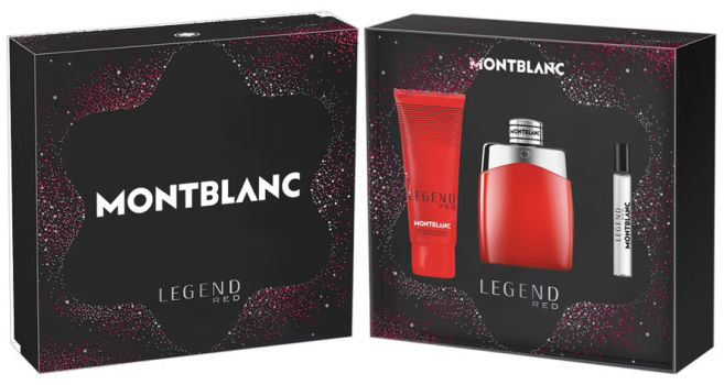 Coffret Legend Red Noël 2023 : Eau de parfum 100 ml + Gel douche 100 ml + Eau de parfum 7.5 ml