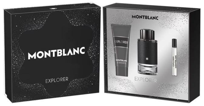 Coffret Montblanc explorer Noël 2023 : Eau de parfum 100 ml + Eau de parfum 7.5 ml + Gel douche 100 ml