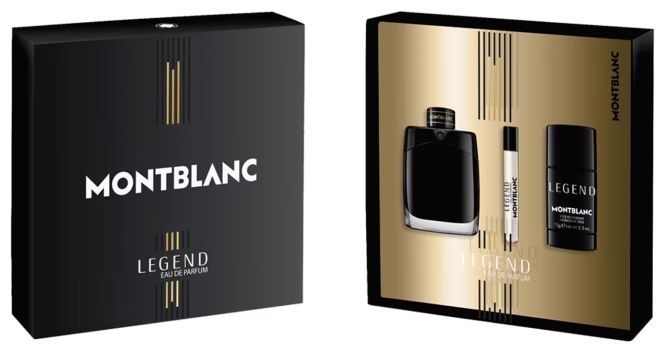 Coffret Montblanc Legend Noël 2023 : Eau de parfum 100 ml + Eau de parfum 7.5 ml + Déodorant 75 g