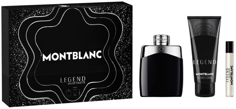 Coffret Montblanc Legend Noël 2024 : Eau de toilette 100 ml + Format voyage 7.5 ml + Gel douche 100 ml