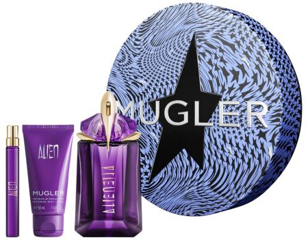 Coffret Alien Noël 2023 : Eau de parfum 60 ml + Lait corps 50 ml + Eau de parfum 10 ml