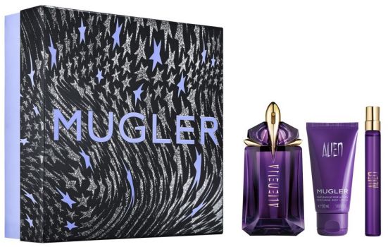 Coffret Alien Noël 2024 : Eau de parfum 60 ml + Format voyage 10 ml + Lait corps 50 ml